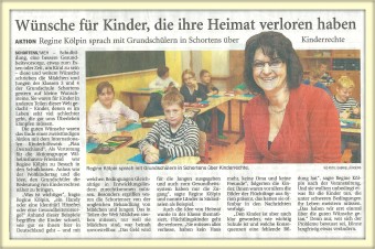 Autorin Regine Kölpin in der Grundschule Schortens