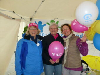 Barbara, Karola und Antje - trotz Regen tolle Stimmung