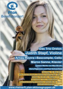 Judith Stapf Benefiz Konzert 2019 Flyer AG Rhein-Erft Brühl Plan International