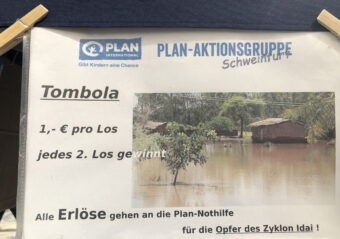 Tombola Preise AG Schweinfurt Plan International, Kinderhilfswerk Idai