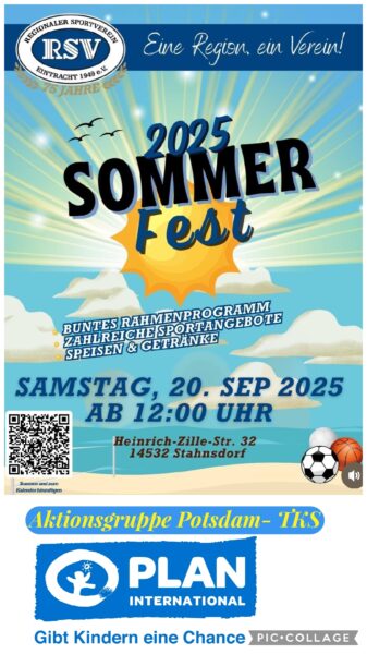 Ein Plakat mit Ankündigung des Sommerfests